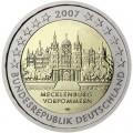 2 euro 2007 Germany, Mecklenburg-Vorpommern Schwerin Castle