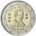 2 euro 2009 Belgium, 200th Birthday of Louis Braille