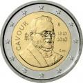 2 euro 2010 Italy Birthday of Camillo Benso Count of Cavour